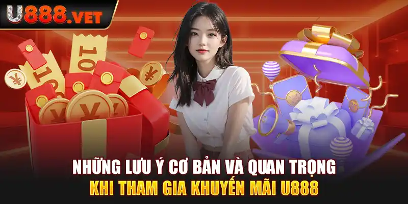 Những lưu ý cơ bản và quan trọng khi tham gia khuyến mãi U888