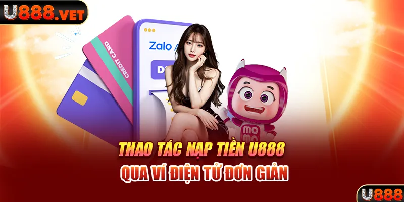 Thao tác nạp tiền U888 qua ví điện tử đơn giản 